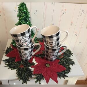 Holiday dinner set 4 12oz mugs